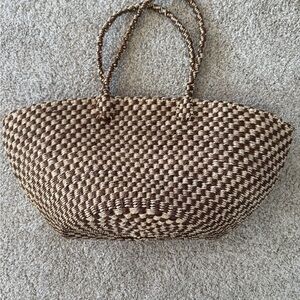Abby Alley Brown Woven Tote Bag